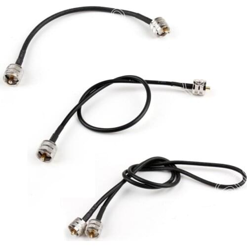 Areyourshop Sale 25cm 50cm 100cm UHF PL259 Male to Male Plug Coax Pigtail Jumper Coaxial Cable RG58