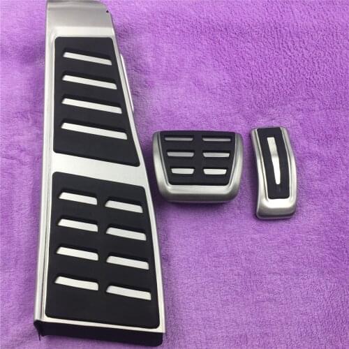 DEE RHD Modified Car Pedal Pad For Audi A5 A4 B8 8K Q5 8R Accelerator Brake Foot Rest AT Refit Stainless Plate Auto Accessory