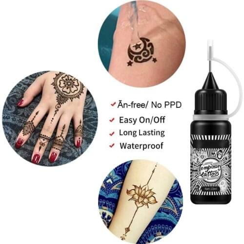 R3MF Temporary Tattoos Kit Semi Permanent Freehand Ink Stencils Set DIY Tattoos Temp for Kids Women Adults