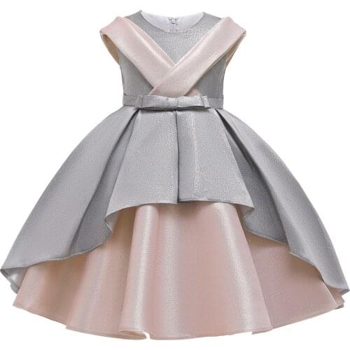 Flower Baby Girls Dress Opening Ceremony Clothing Silk Tutu Party Evening Elegant Girls Princess Dress Kids Vestidos