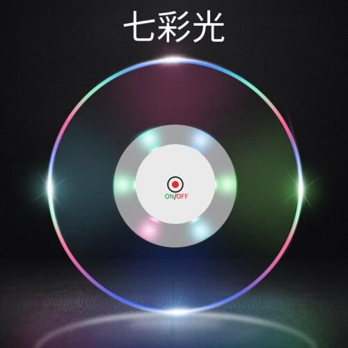 Wholesale LED flashing coasters, non-slip transparent colorful cup stickers, bar KTV cocktail base lights, luminous coasters
