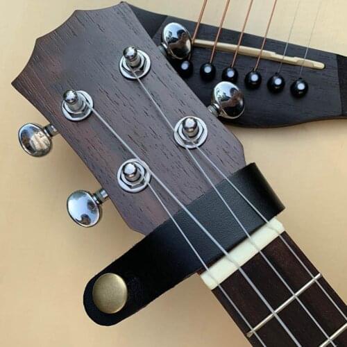 Electric Guitar Strap Holder Lock Musical Enjoyable Vintage PU Leather Button Instrument Supplies for Ukulele Bass