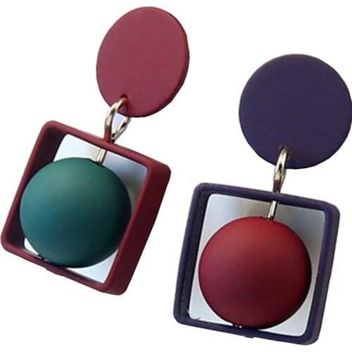 Earrings Luxury 3D Different Caramel Colored Geometric Studs 2017 Fashion Women Jewelry Earrings Jewelry Christmas Gifts