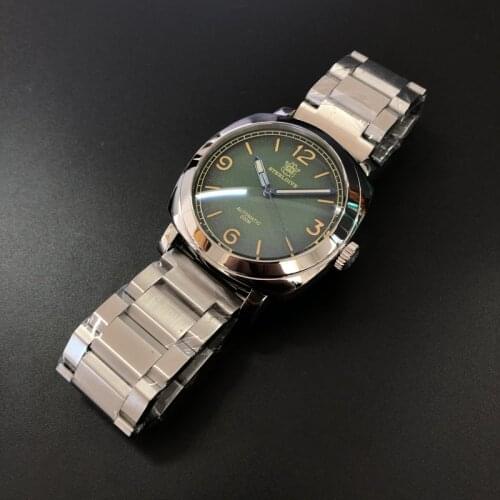 SD1938 Steeldive Brand Stainless Steel Case Green Dial C3 Luminous 20ATM Mens Diving Watch