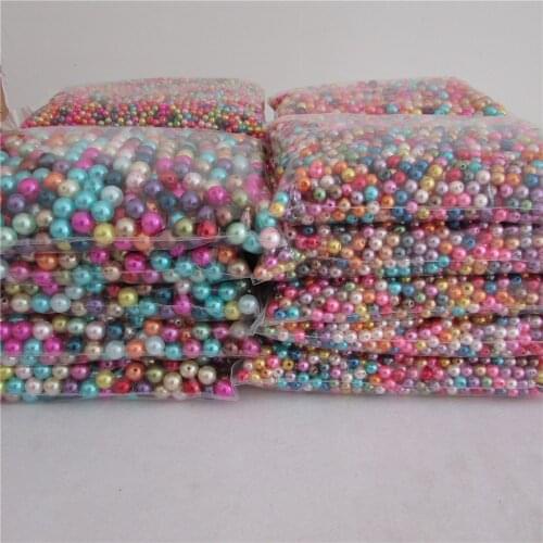 Mix colours straight hole ABS Beads Imitation Plastic Pearl For Jewelry Accessories Beads & Findings Making DIY Bracelet Making