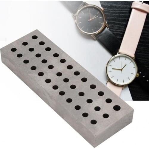 36 Holes Steel Drilling Twisting Drill Carving Drilling Plate Watch Drilling Carving Hole Punching Plate Watchmaker Tool New