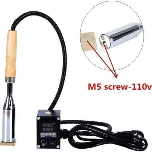 SWANSOFT Handheld Leather Wood Cake LOGO Hot Foil Stamping WS-C100 Creasing Embossing Machine Heat Press Machine Branding Iron