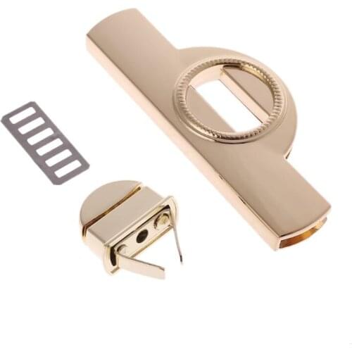 THINKTHENDO Metal Clasp Turn Lock Twist Locks for DIY Handbag Purse Craft Shoulder Bag Hardware Accessories