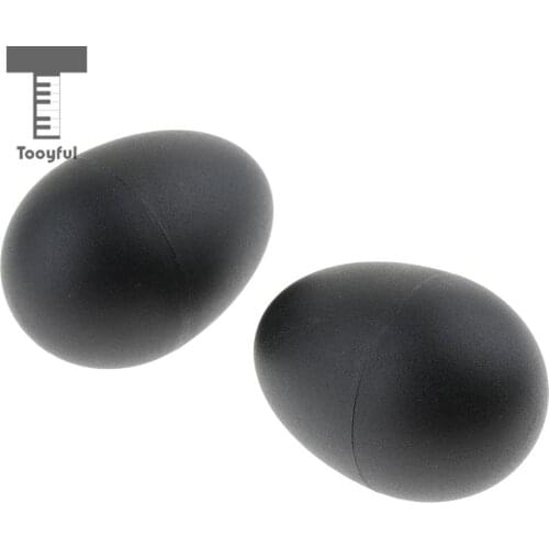 Tooyful Pack of 2 Plastic Sand Egg Shaker Hand Percussion Black Kids Baby Toddler Preschool Musical Rattle Toy