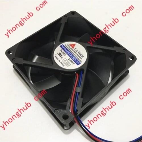 Y.S TECH NFD4881255B-2F DC 48V 2.88W 3-Wire 80x80x25mm Server Cooling Fan