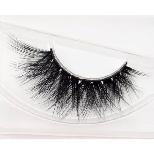 Visofree New Thick Soft 3D Silk Black Lash Individual False Eyelashes Extension Makeup Beauty 100% Handmade 1 Pair Silk d62