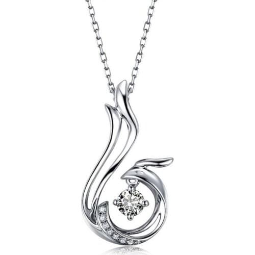 925 sterling silver zircon phoenix phoenix auspicious wish pendant phoenix clavicle necklace crystal phoenix necklace