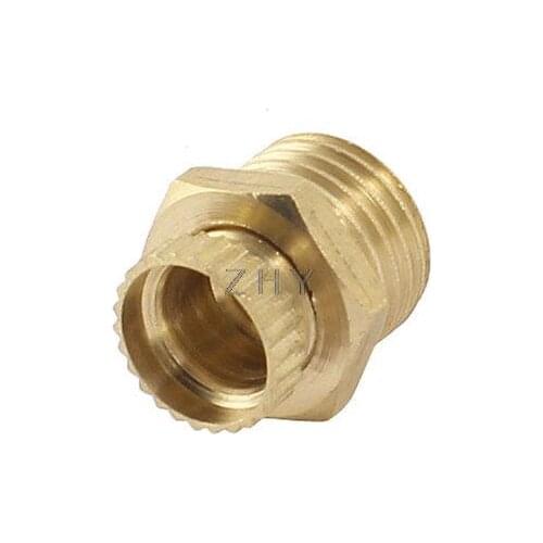 Gold Tone Air Compressor Brass Water Drain Valve 1/4 PT Male Threaded