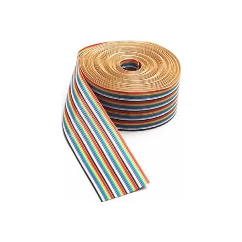 1M 3.3ft 40 Pin Flat Color Rainbow Ribbon IDC Cable Wire Rainbow Cable