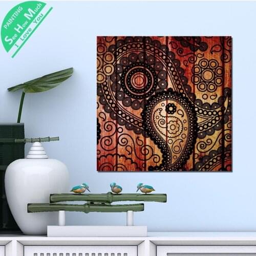 1 Piece Mandala Woody Classic HD Printed Canvas Wall Art Posters and Prints Poster Painting Framed Artwork Room Decoration