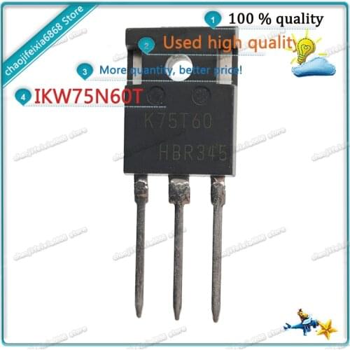 10pcs-50pcs/lot! IKW75N60T K75T60 TO-247 75N60T High-power inverter welding machine IGBT tube 600V 75A NEW ORIGINAL
