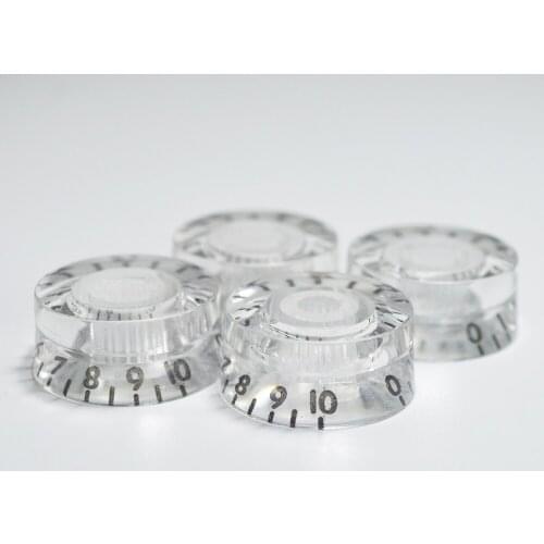 4pcs LP Guitar Bass Tone Knobs Transparent Volume Control Knobs Guitar Parts & Accessories