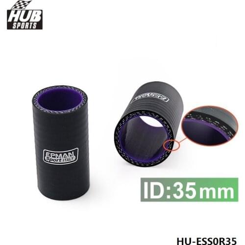 1.38" 35mm 4-Ply Straight Silicone Hose Intercooler Coupler Tube Pipe BLACK For Scion FRS For Subaru BRZ GT86 HU-ESS0R35