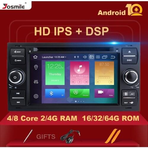 4G RAM Android 10 Quad Core Car Multimedia Radio DVD Player For Ford/Mondeo/Focus/Transit/C-MAX Stereo GPS Navigation FM Wifi