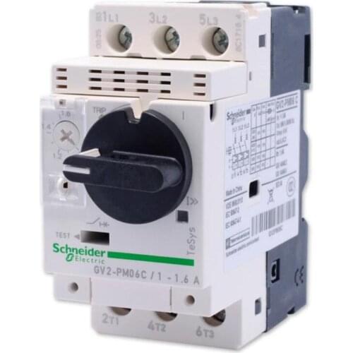 GV2-PM06C 1.0-1.6A GV2PM06C TeSys motor circuit-breaker, rotary knob, 1-1.6A