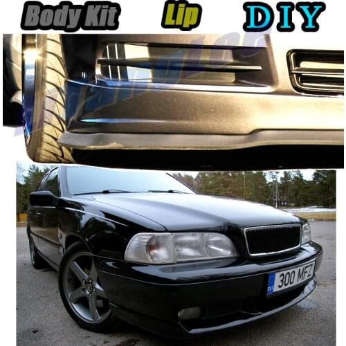 Car Bumper Lip Front Spoiler Skirt Deflector For Volvo S70 1996~2000 Tune Car Modified Body Kit VIP Hella Flush Lips