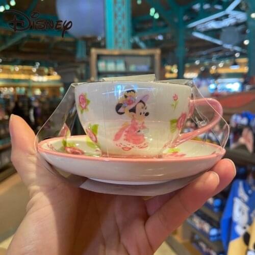 Disney spring Minnie cup with cup Easter ceramic cup coffee cup milk cup home large capacity ceramic cup gift cup mugs