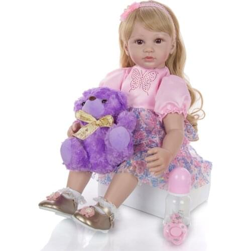 Dollmai 24 Inch Bebes Reborn toddler girl doll lol 60 cm Silicone Soft Realistic Princess reborn doll toys Kid Birthday gift