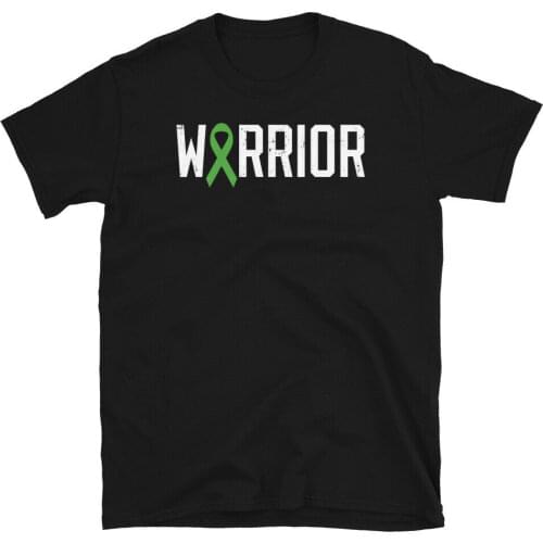 Warrior Lymphoma Cancer Lime Green Ribbon Awareness Short-Sleeve Unisex T-Shirt