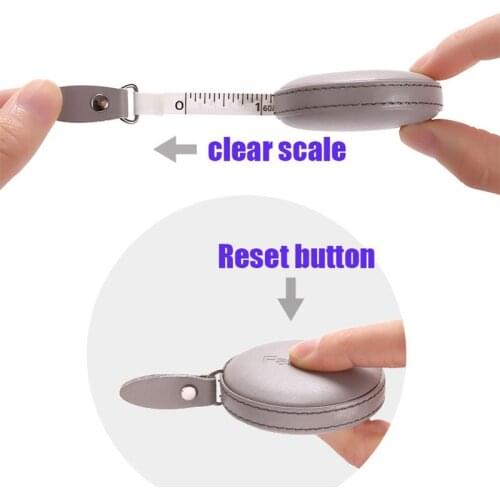 Hot Kawaii Ruler Lovely Tape Measure Macron Candy Color Leather Ruler Box Portable for School Accessories Sewing Patchwork