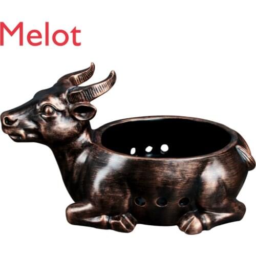 Cow-Shaped Dry Ice Creative Tableware Personality Artistic Cuisine Alcohol Heating Household Restaurant Swing Plate