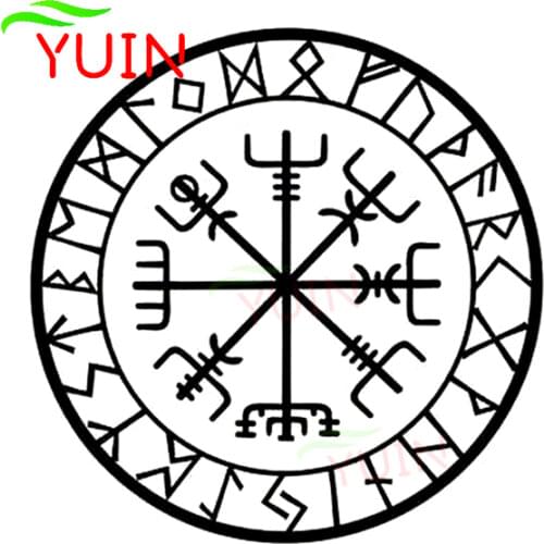 Creative Compass Rune Car Decals Fashion Rear Windshield Decoration PVC Waterproof Sunscreen Stickers Can Be Customized Color