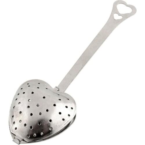Kitchen Tool Love Heart Shape Style Stainless Steel Tea Infuser Teaspoon Strainer Spoon Filter LX2862
