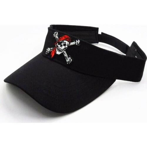 Ldslyjr Pirate Skull Embroidery Visors Baseball Cap Adjustable Snapback Cap for Men and Women 141