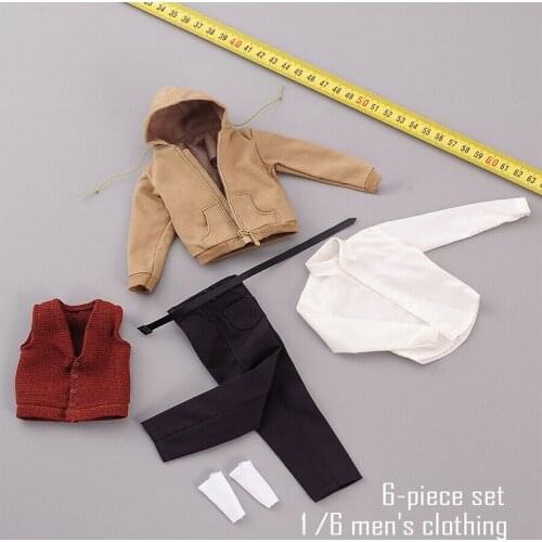 CUKE TOYS 1/6 MA-004 Male Casual Coat Shirt Pants Set Clown Arthur Fleck Clothes Fit 12" Male HT Figure Body