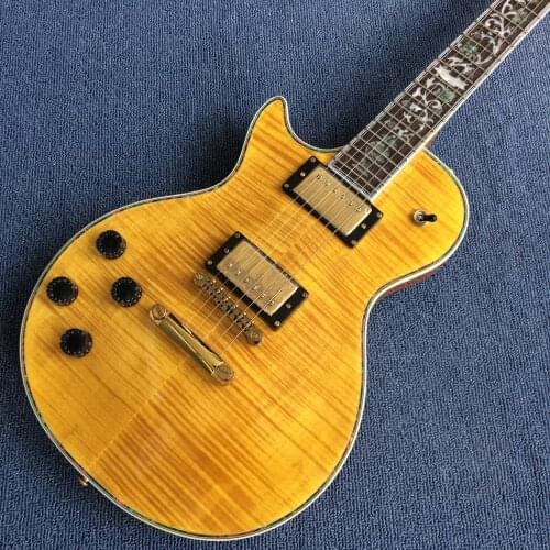 OEM 6-string left handed electric guitar, rosewood fingerboard, Flame Maple Top,3 pickups,free shipping