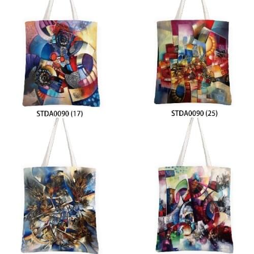 Creative personality geometric pattern free shipping items Handbag lunch bag Storage in the kitchen Tool bag Packaging bags home