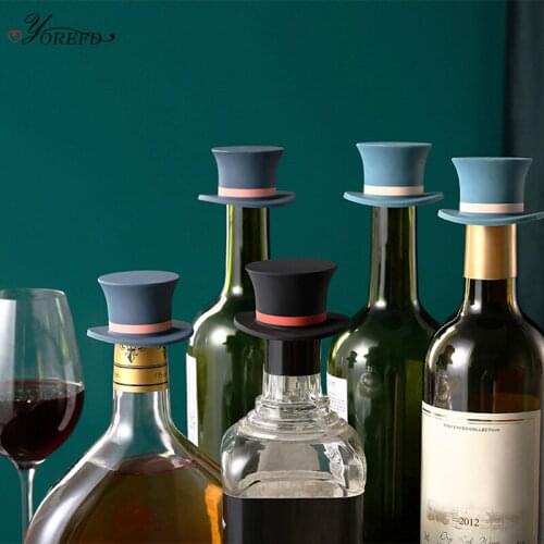 OYOREFD Creative Silicone Wine Stopper Reusable Sparkling Wine Red Wine Bottle Stopper Bottle Cap Bar Tools Wine Accessories