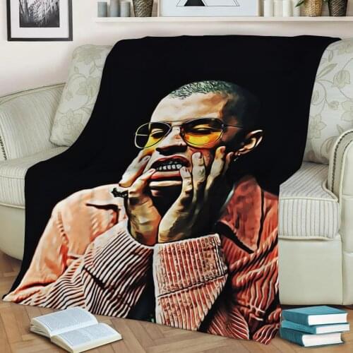 Bad bunny 3D Print Plush Blanket Throw On Sofa Home Decor Soft Warmth Washable Nap Blanket Dropshipping