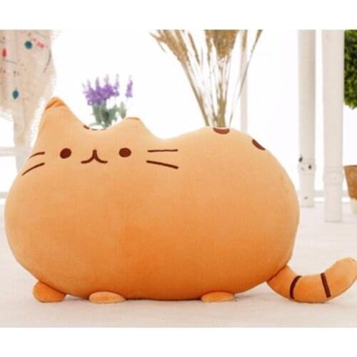 40*30cm Kawaii Cat Pillow with Zipper Skin Biscuits Kids Toys Doll Big Cushion cute soft plush pretty christmas birthday Gift