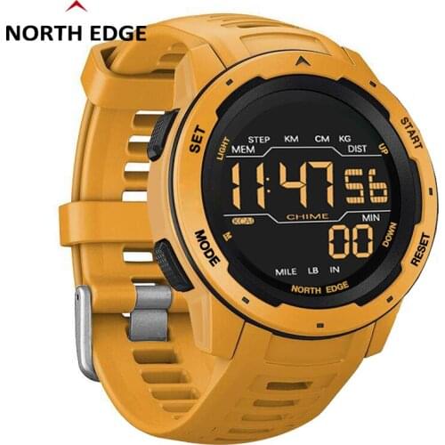 NORTH EDGE Smart Watch Men Digital Men Sports Watches 2020 Waterproof 50M Dual Time Pedometer Alarm Clock Military Smartwatch