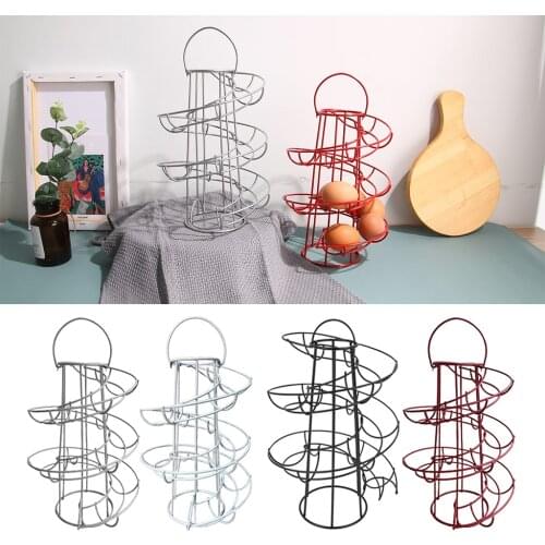 Modern Metal Egg Skelter Rack Organiser Up To 24 Eggs Kitchen Countertop