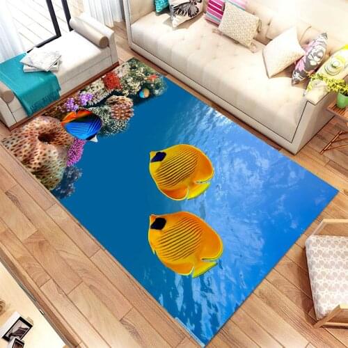 Modern Rug, Area Rug, 3d Print Carpet, Non Slip Flor Carpet, Kids Room Rugs, Awesome Rugs,Aquarium4 Pattern Carpet