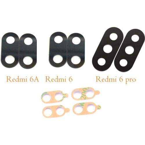 10pcs rear back camera glass lens for Redmi 6 pro 6A