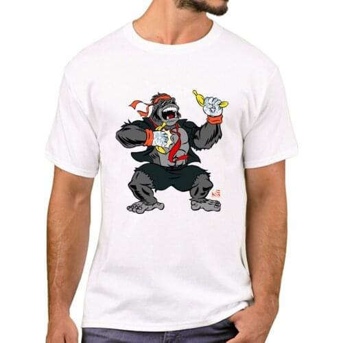 TEEHUB Hot Funny Monkey With Banana Printed Men T-Shirt Fashion Harajuku Diamond Hands T Shirts Short Sleeve Tshirts Boy Tee