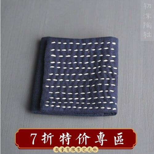Of the stab son embroider bibulous small tea towel against the hot tea towel cloth thickening coarse aizen mat jie fang