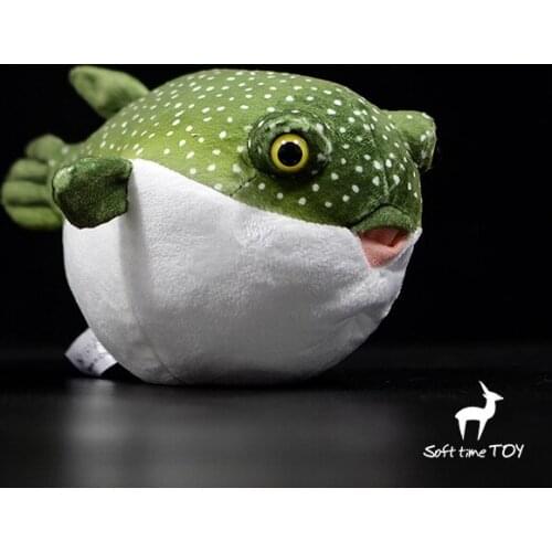 High Quality Real Life Pufferfish Plush Toys Stuffed Animal Toy Soft Lifelike Puffers Fish Dolls Kids Toys