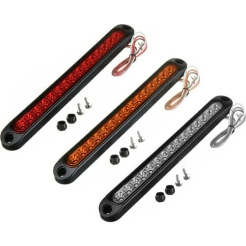 652F 15LED Brake Light Tail Light Bar Bright Suitable for t.u.k. Trailer Boats Accessories - Red/White/Yellow