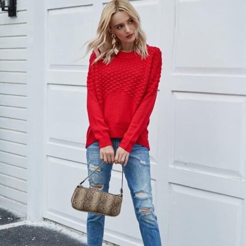 Women Casual Hollow Out Knitted Sweater O-neck Office Lady Winter Autumn Warm Jumper Sweater Solid Color Pullovers Women Sweater