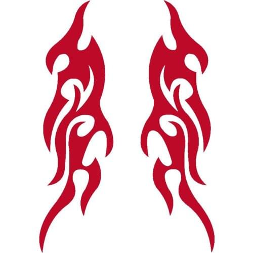 1 Pair Creative Stylish Flame Car Styling Side Rearview Mirrors Decals Sticker Decor Waterproof Car Stickers Accessories