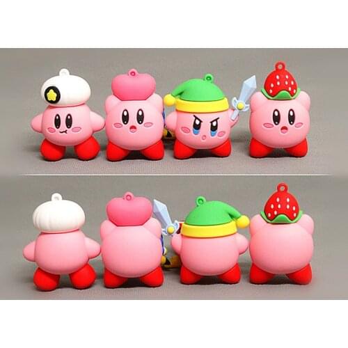 1Pc 4-5cm Cartoon Waddle Dee Doo Game Sweet Pink Kirby Anime PVC Figures Kabi Children Birthday Gifts Girls
